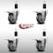 Service Caster 3.5'' SS Gray Poly Swivel 1-3/8'' Expanding Stem Caster Set Total Lock Brake, 4PK SCC-SSEXTTL20S3514-PPUB-138-4 - alternate 4